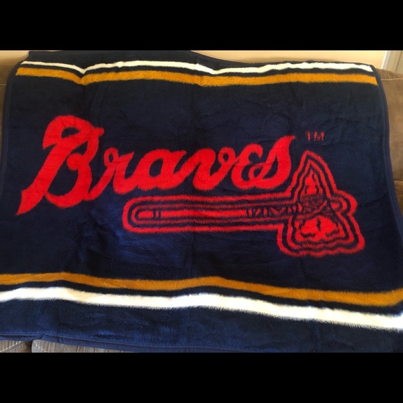 ATLANTA BRAVES blanket. MLB brand. Like new - Picture 1 of 4